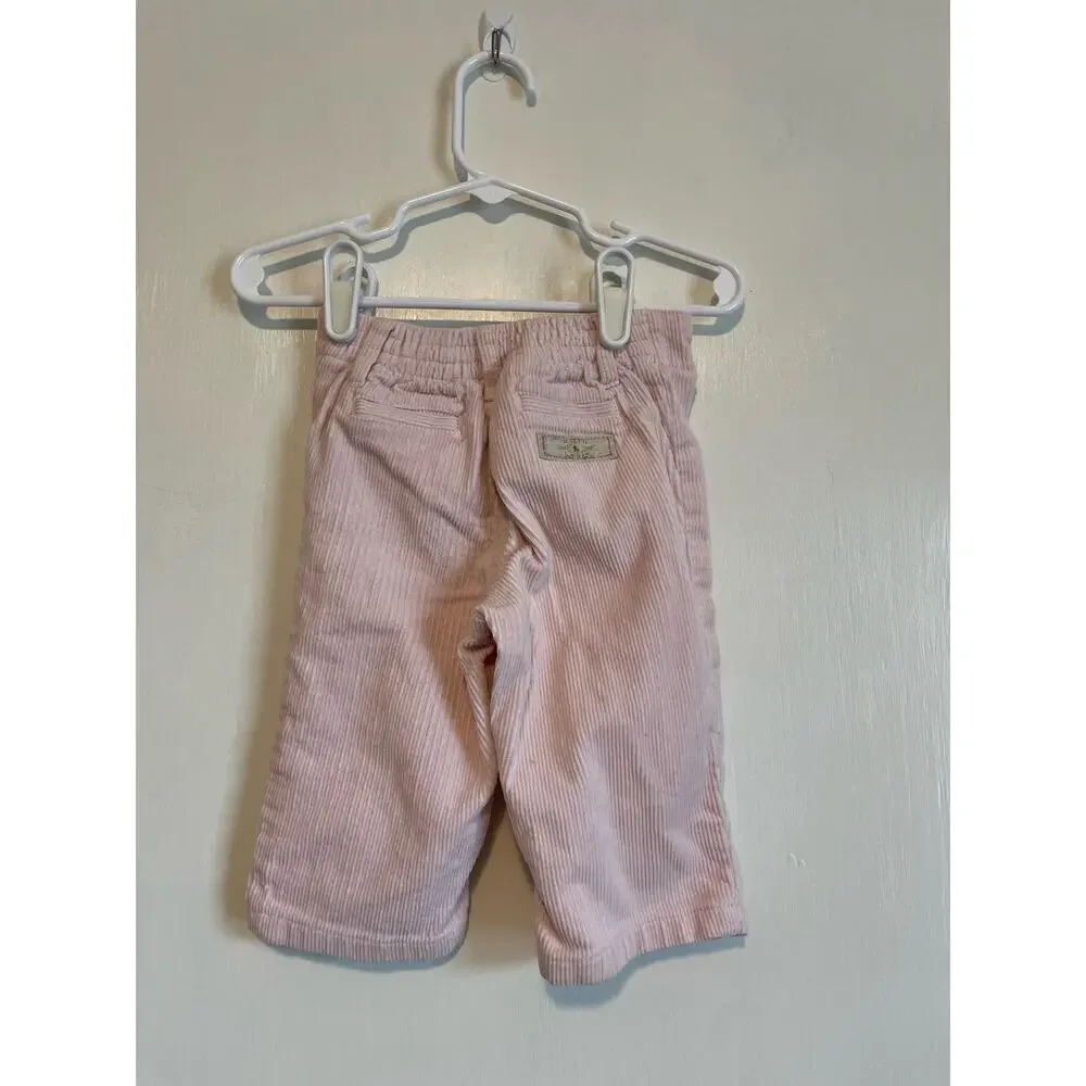 Ralph Lauren pink corduroy pants ankle straight leg pockets pastel. Size 9 mon.